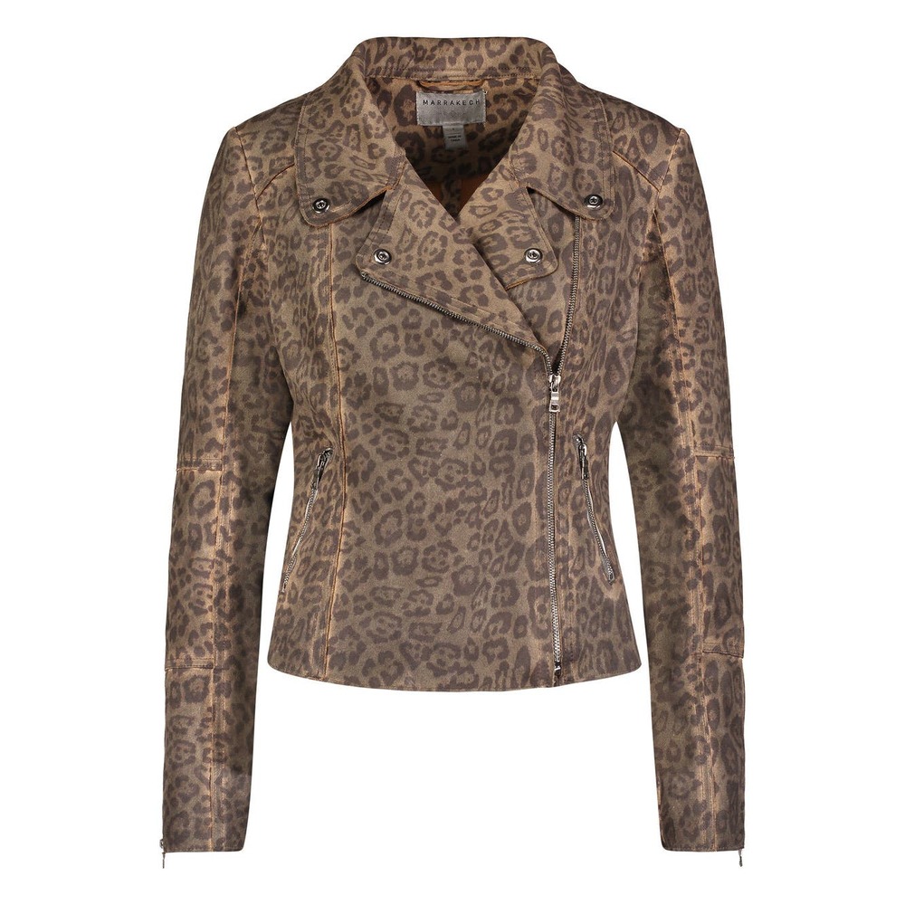 Marrakech Marni Leopard Scuba Moto Jacket